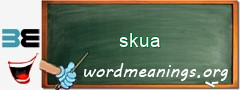 WordMeaning blackboard for skua